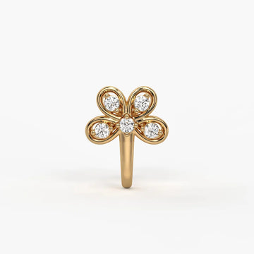 Floral Cluster Nose Pin Stud