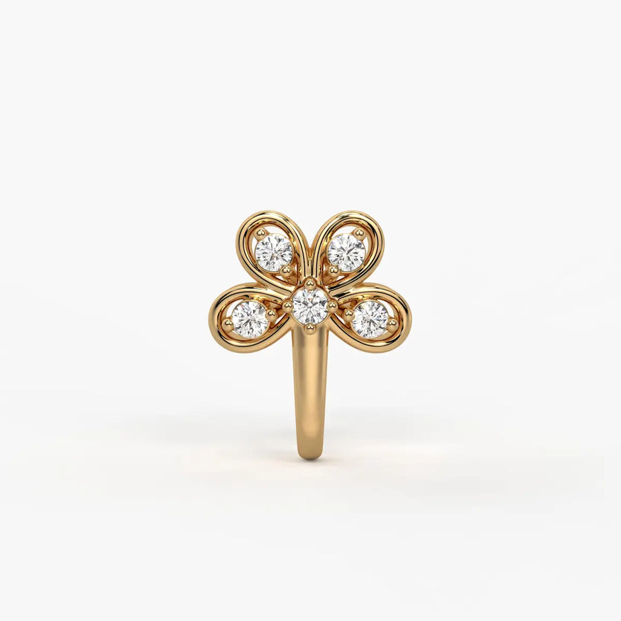 Floral Cluster Nose Pin Stud