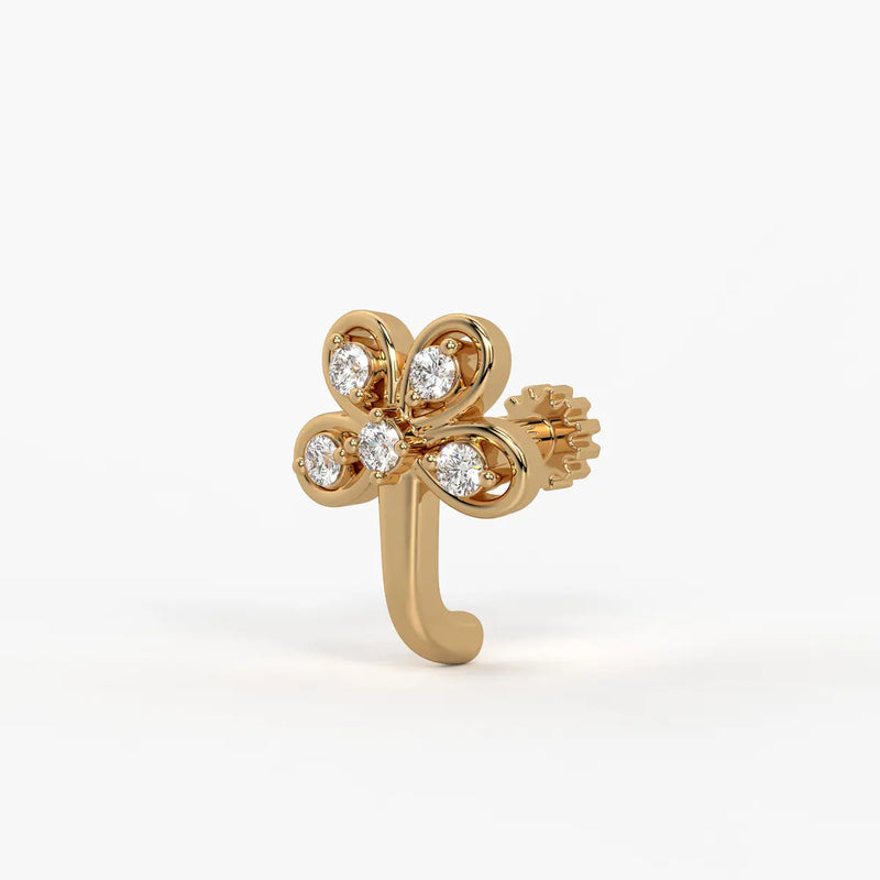 Floral Cluster Nose Pin Stud