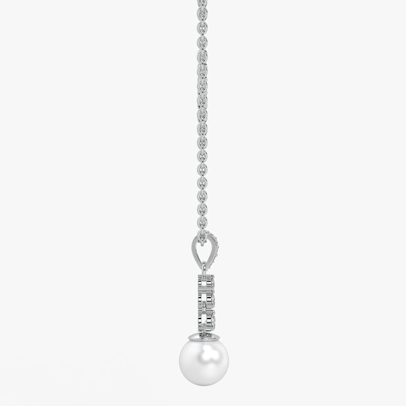 Trio Stone Pearl Drop Pendant