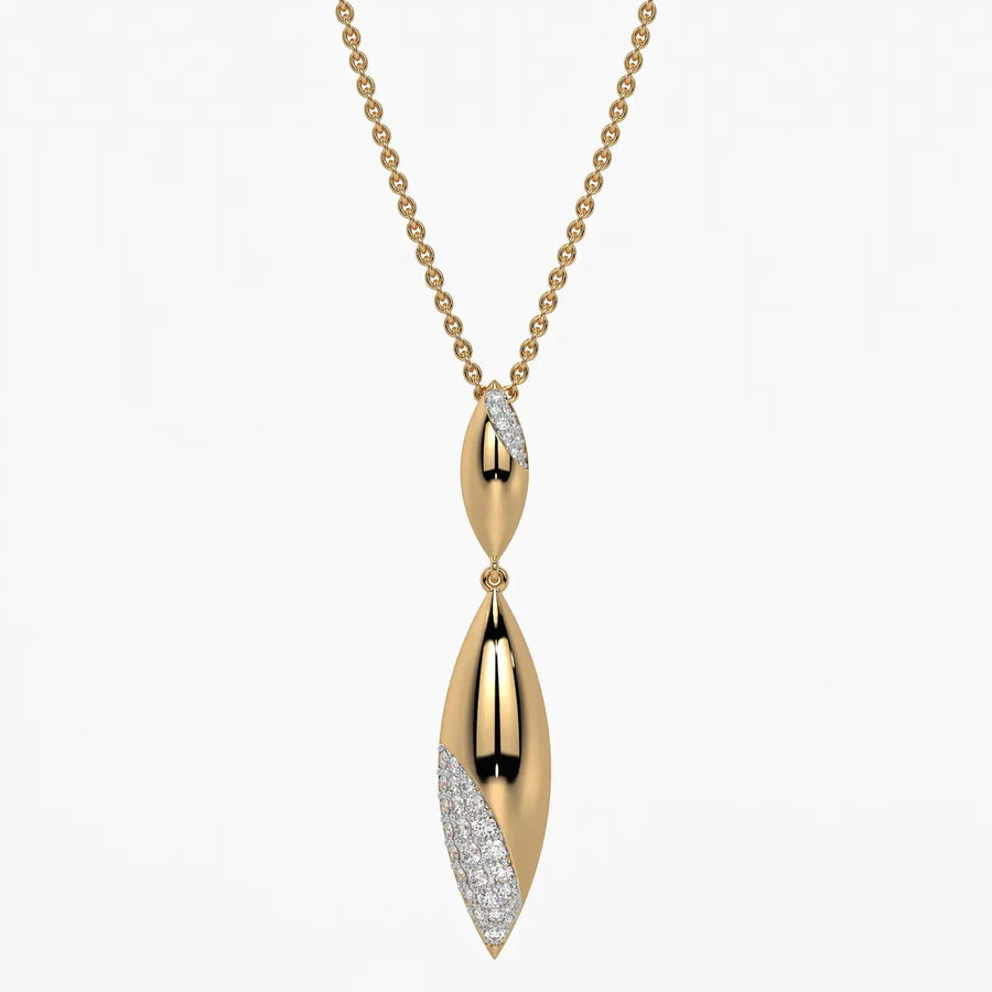 Modern Leaf Drop Pendant