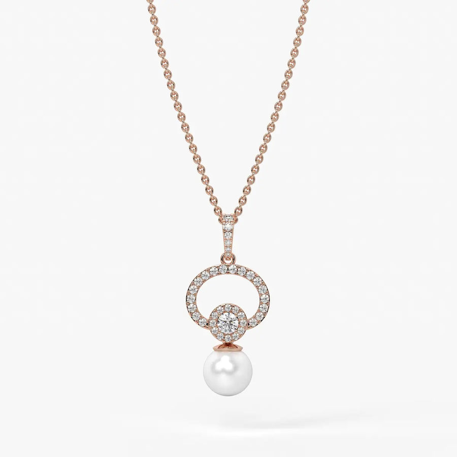 Halo Circle Drop Pendant