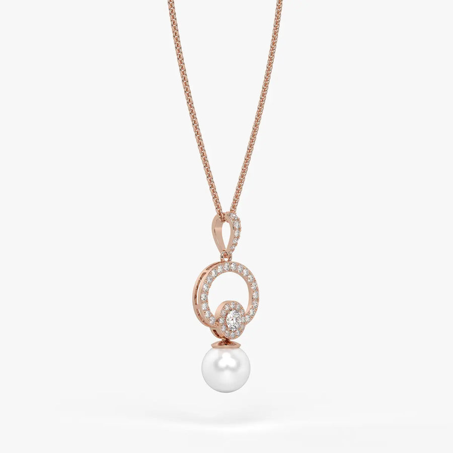 Halo Circle Drop Pendant