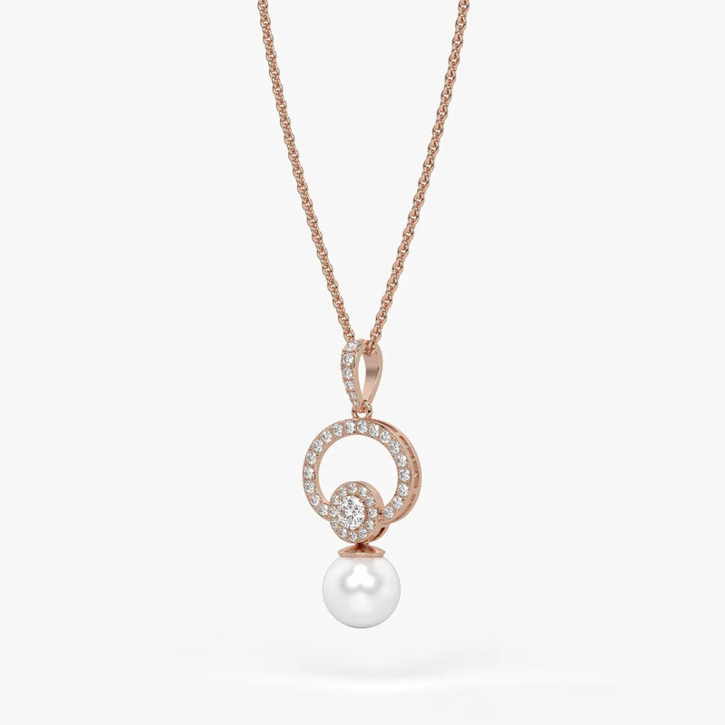 Halo Circle Drop Pendant