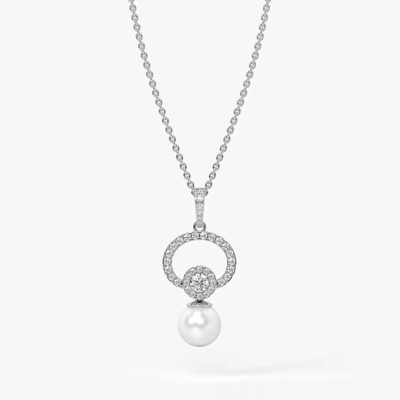 Halo Circle Drop Pendant