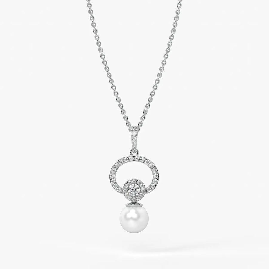 Halo Circle Drop Pendant