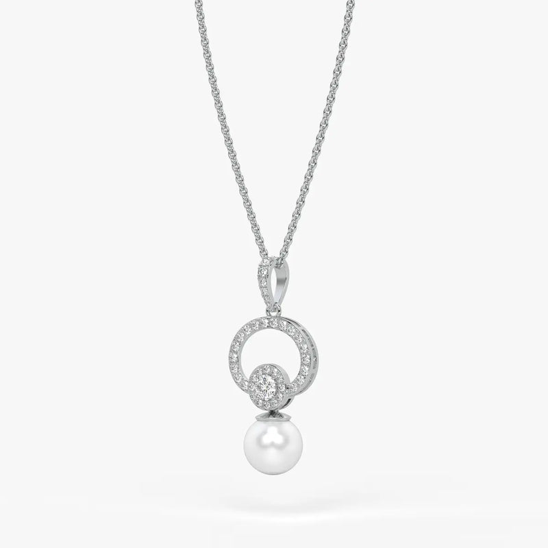 Halo Circle Drop Pendant