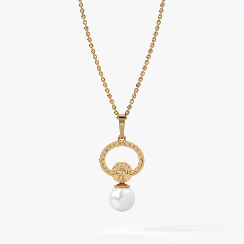 Halo Circle Drop Pendant