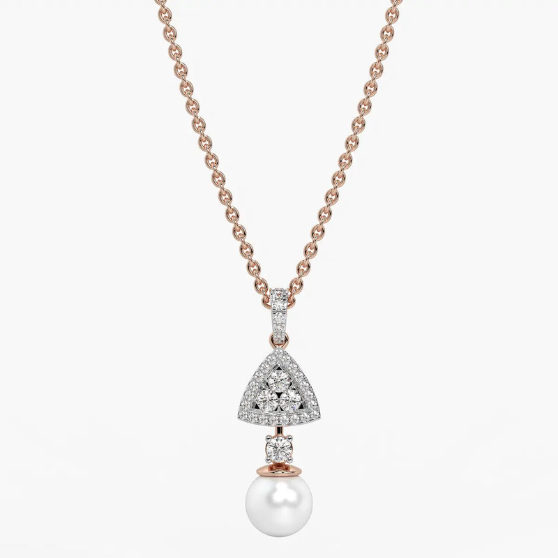 Trilliant Halo Drop Pendant