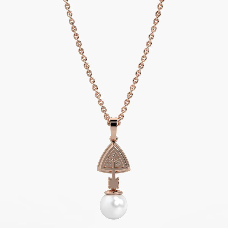 Trilliant Halo Drop Pendant