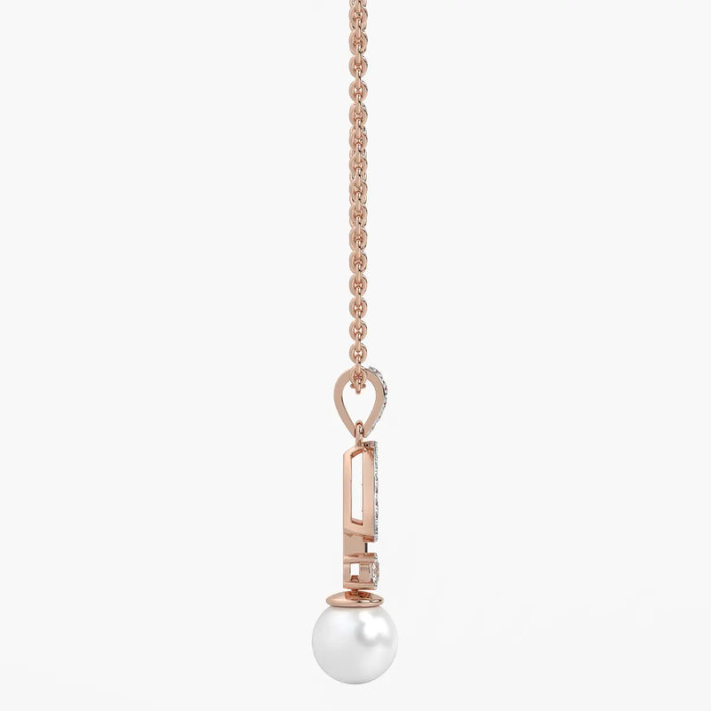 Trilliant Halo Drop Pendant