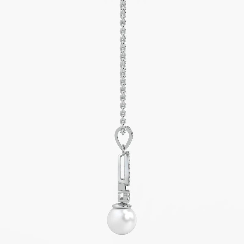 Trilliant Halo Drop Pendant