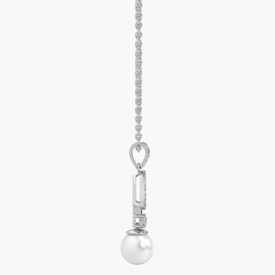 Trilliant Halo Drop Pendant
