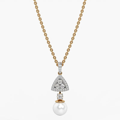 Trilliant Halo Drop Pendant