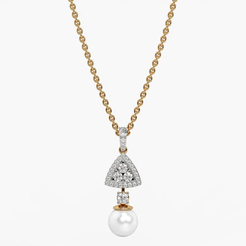 Trilliant Halo Drop Pendant