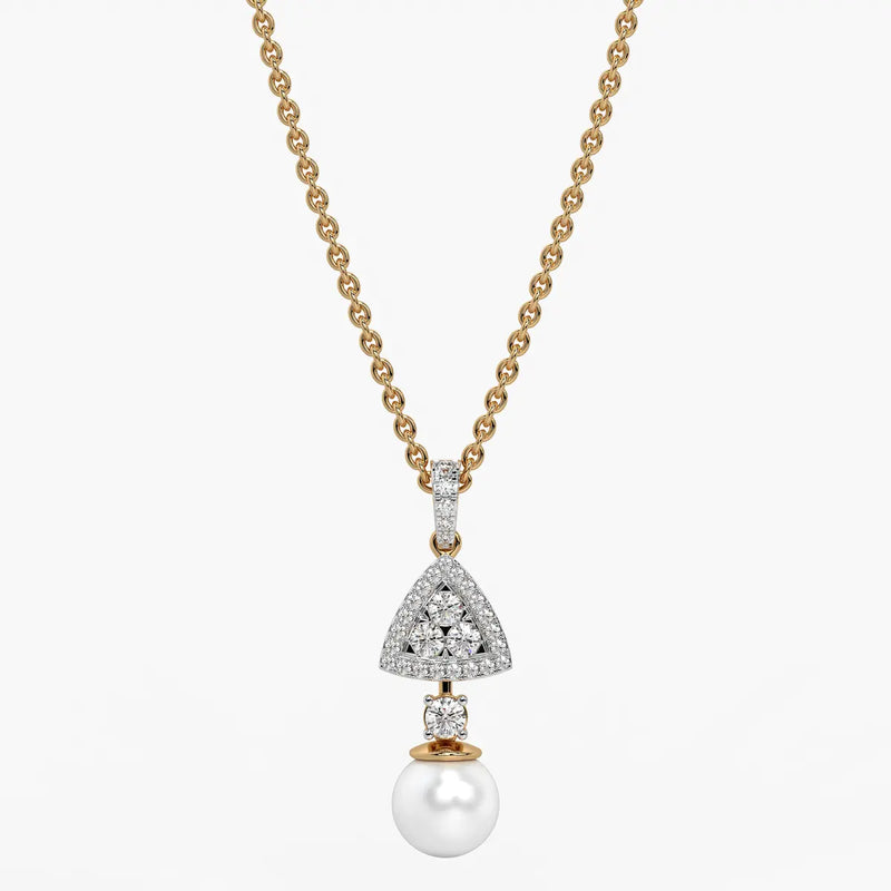Trilliant Halo Drop Pendant
