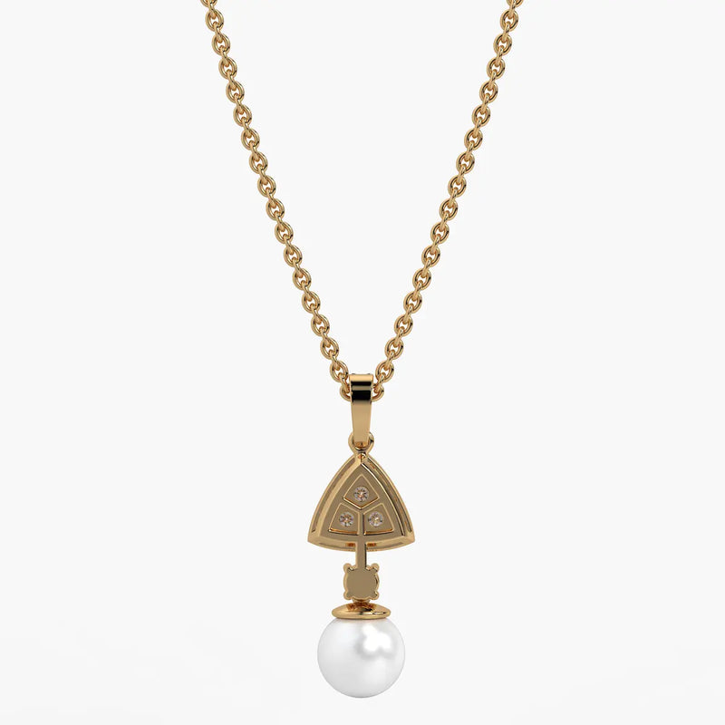 Trilliant Halo Drop Pendant