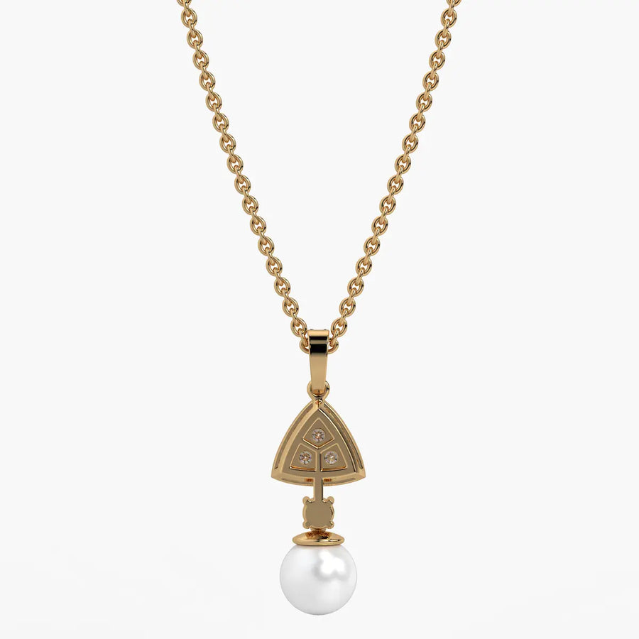 Trilliant Halo Drop Pendant