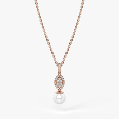 Marquise Halo Drop Pendant