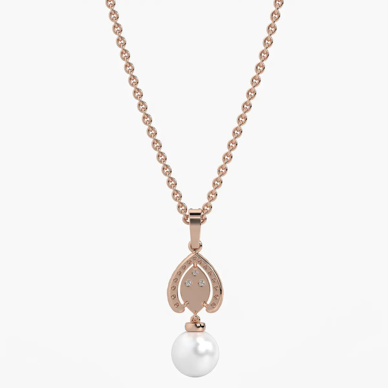 Leaf Halo Drop Pendant