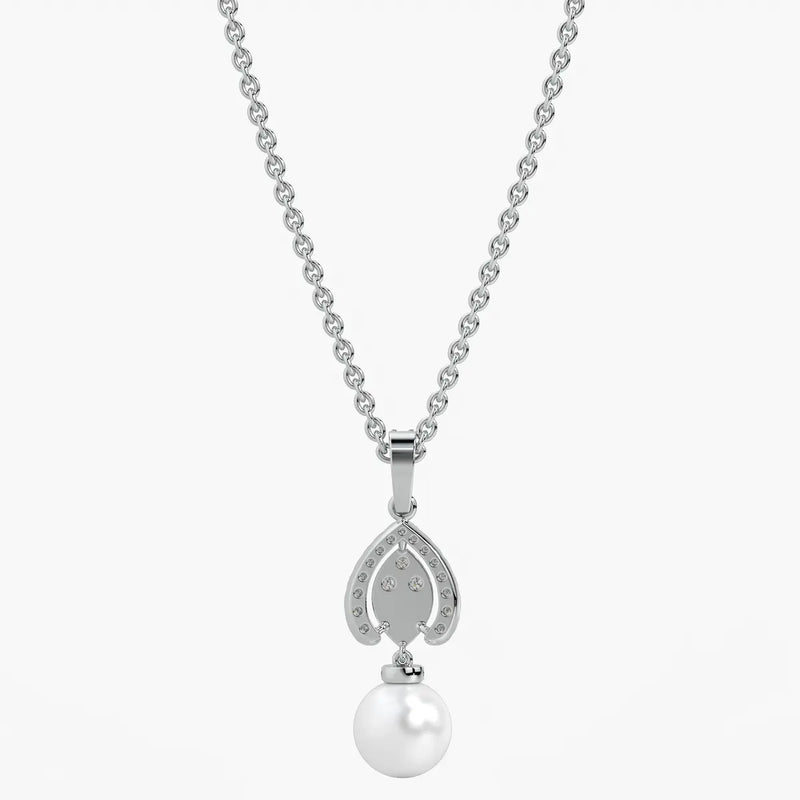 Leaf Halo Drop Pendant