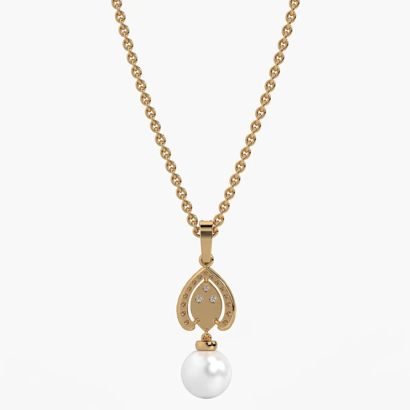 Leaf Halo Drop Pendant
