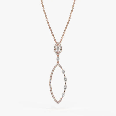Marquise Frame Drop Pendant