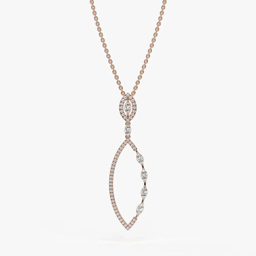 Marquise Frame Drop Pendant