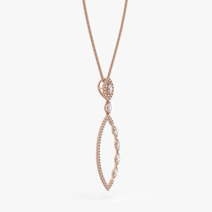 Marquise Frame Drop Pendant