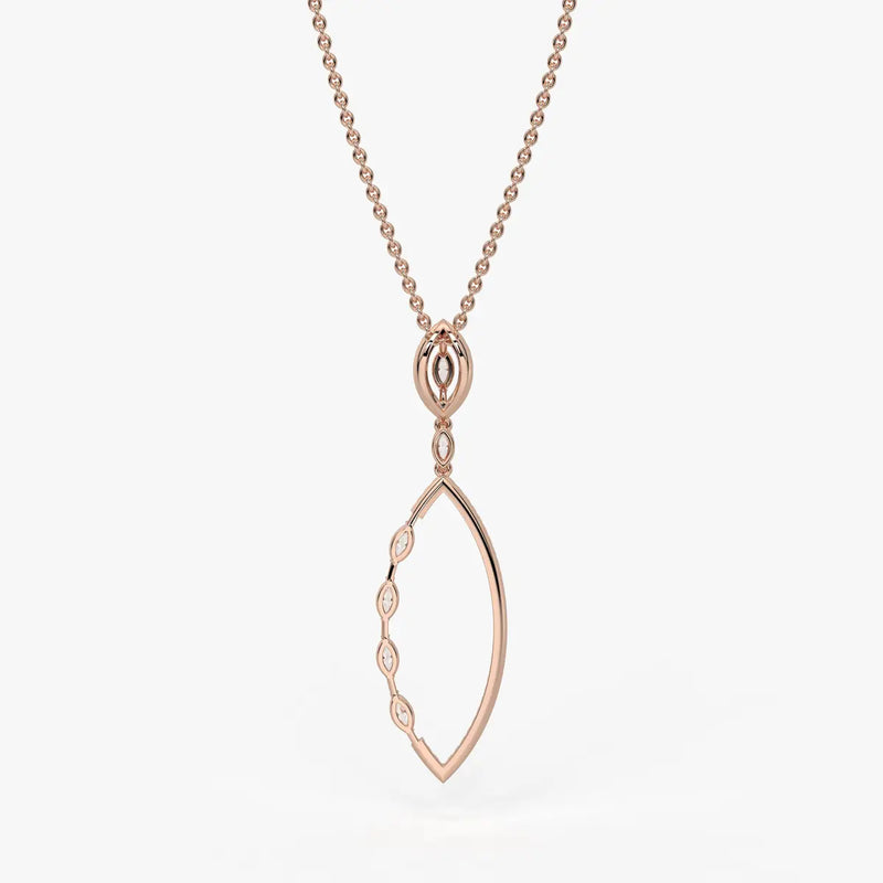 Marquise Frame Drop Pendant