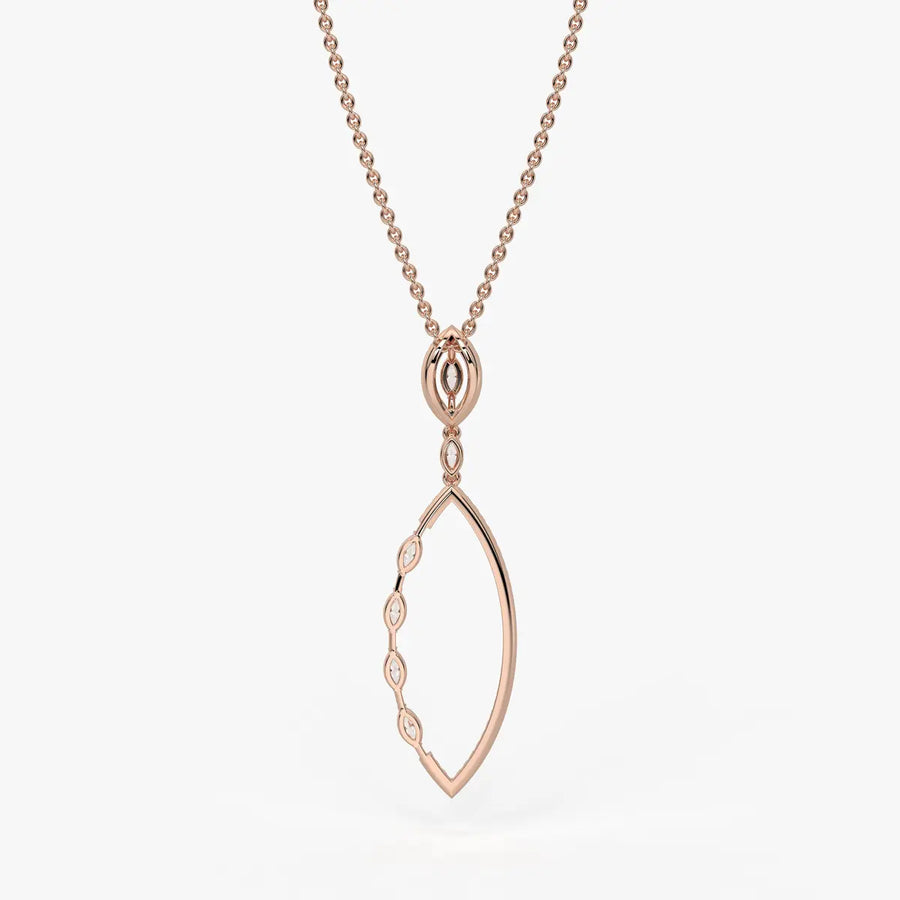 Marquise Frame Drop Pendant