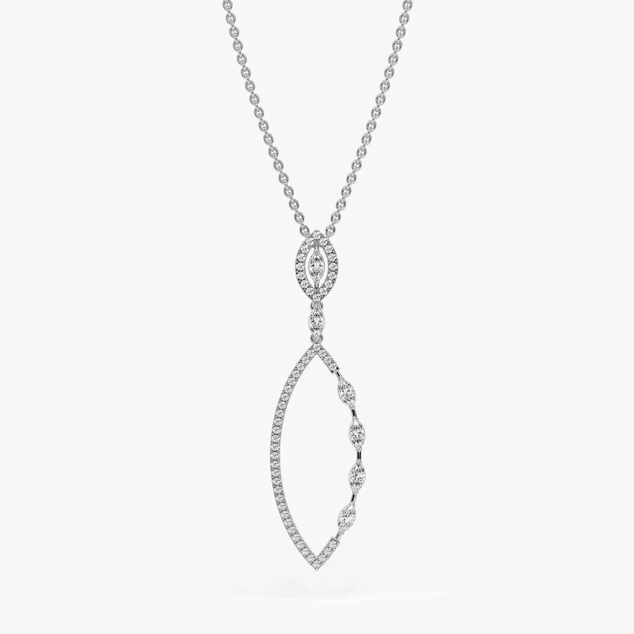 Marquise Frame Drop Pendant