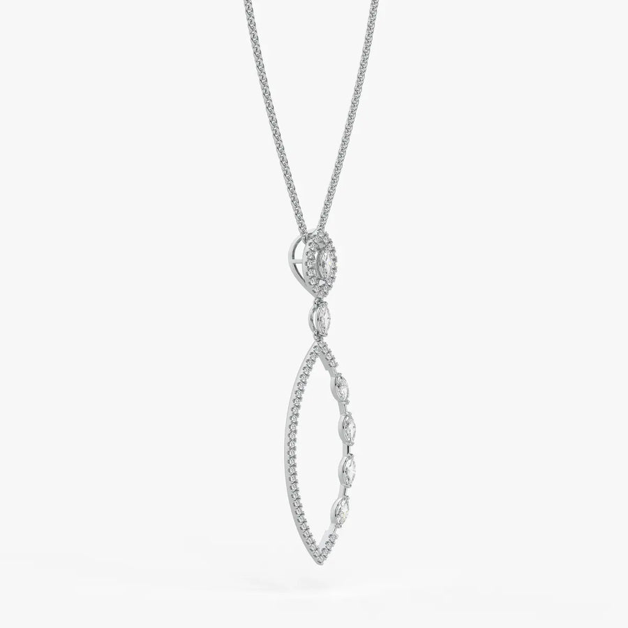 Marquise Frame Drop Pendant