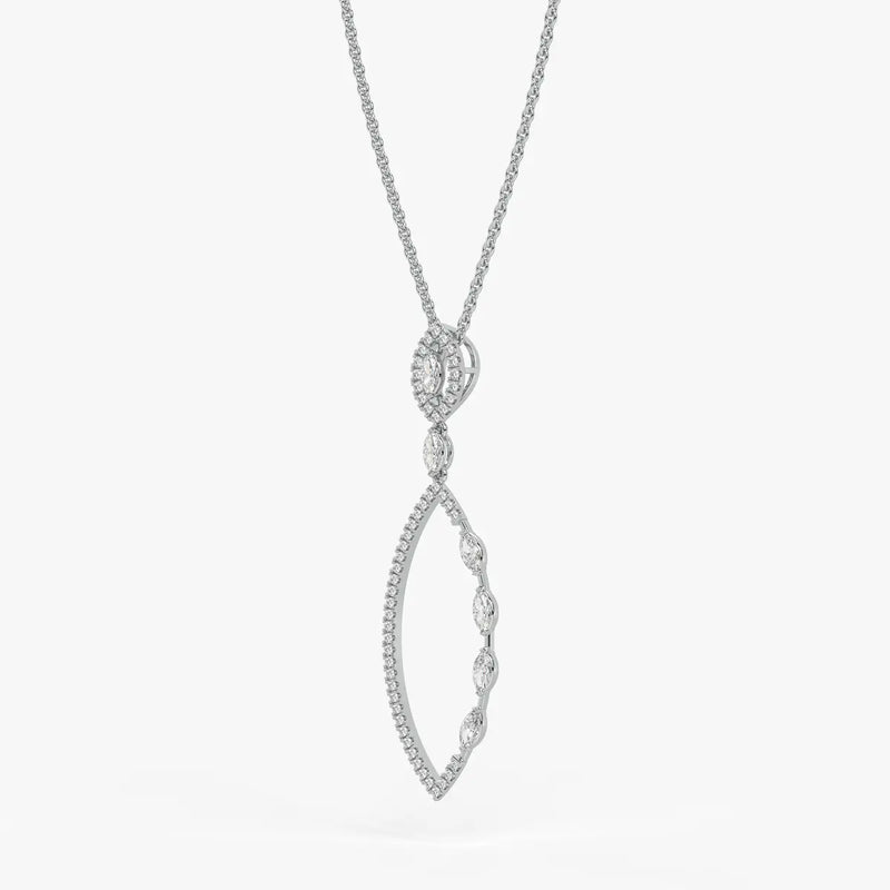 Marquise Frame Drop Pendant