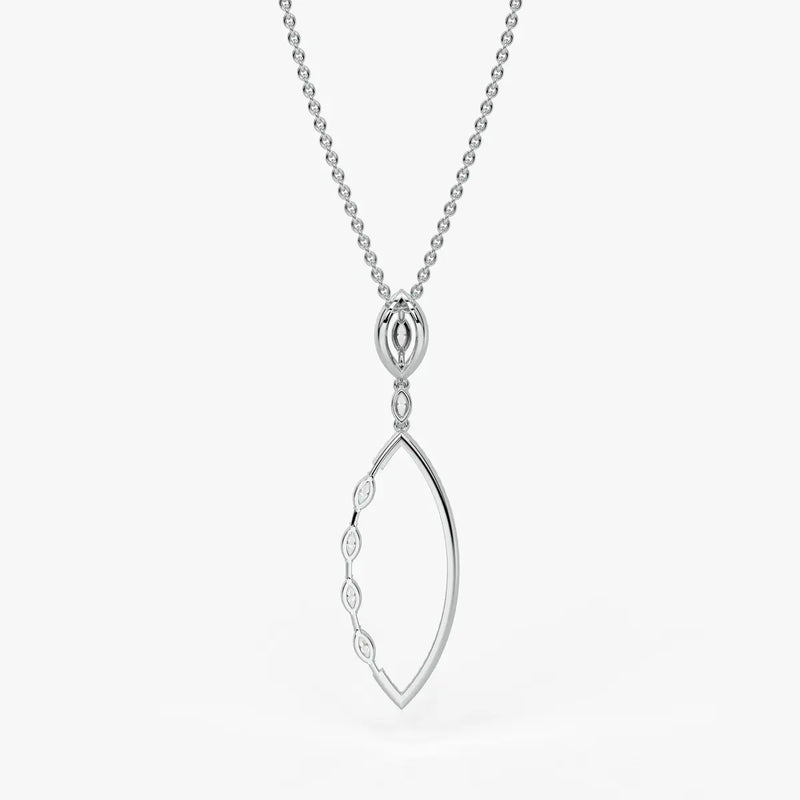 Marquise Frame Drop Pendant