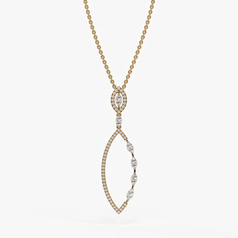 Marquise Frame Drop Pendant