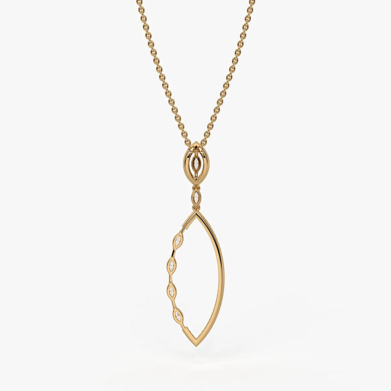 Marquise Frame Drop Pendant