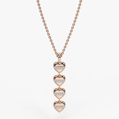 Multi Heart Diamond Pendant