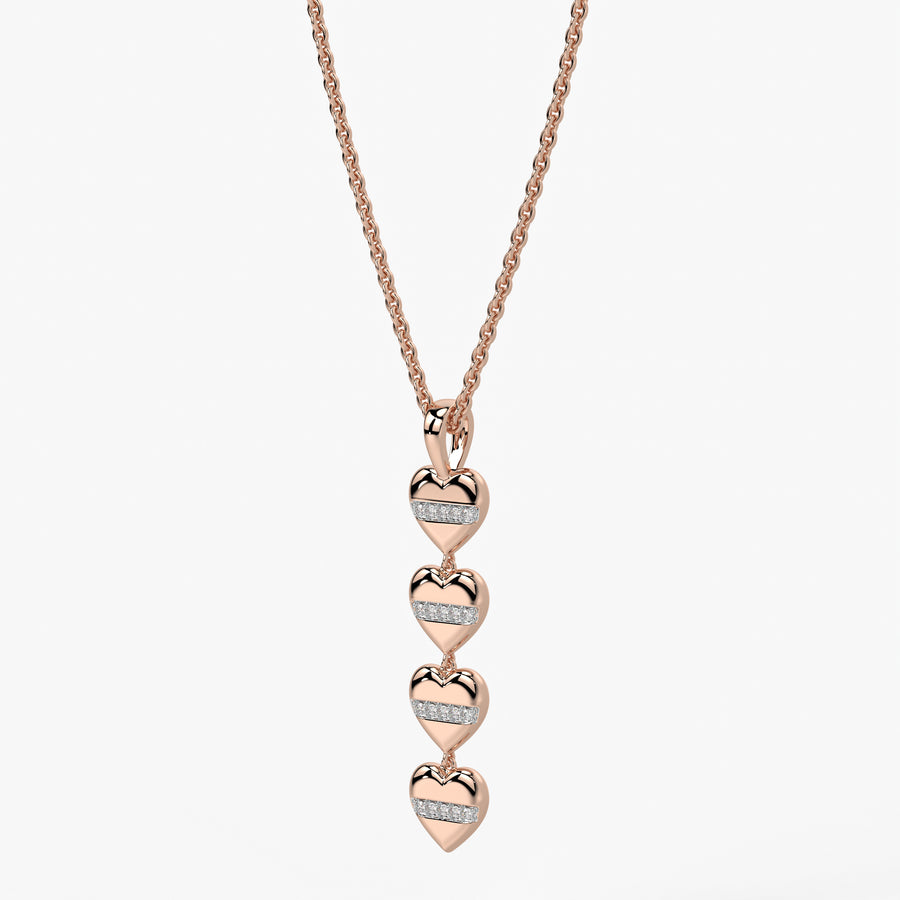 Multi Heart Diamond Pendant