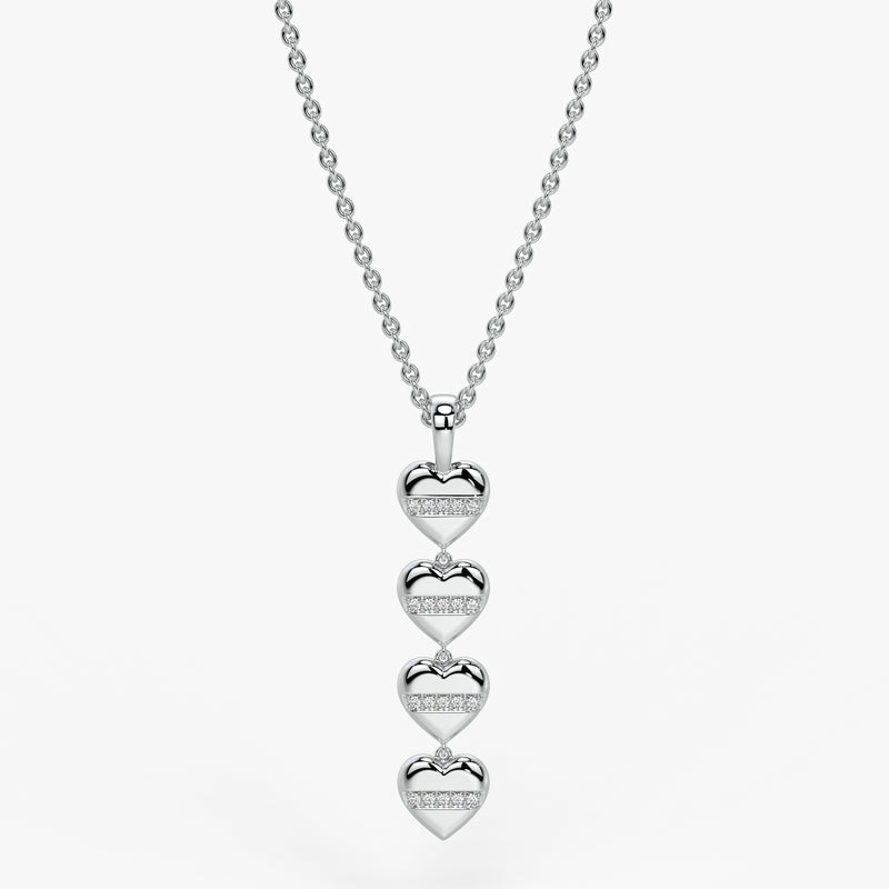 Multi Heart Diamond Pendant