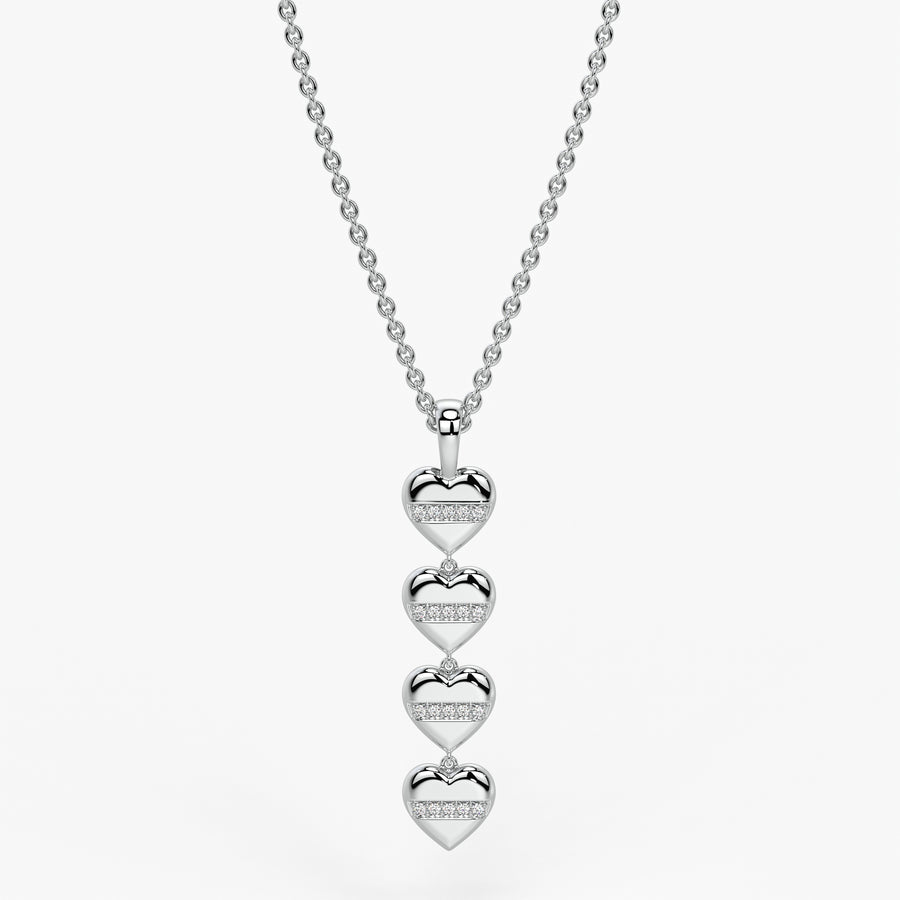 Multi Heart Diamond Pendant