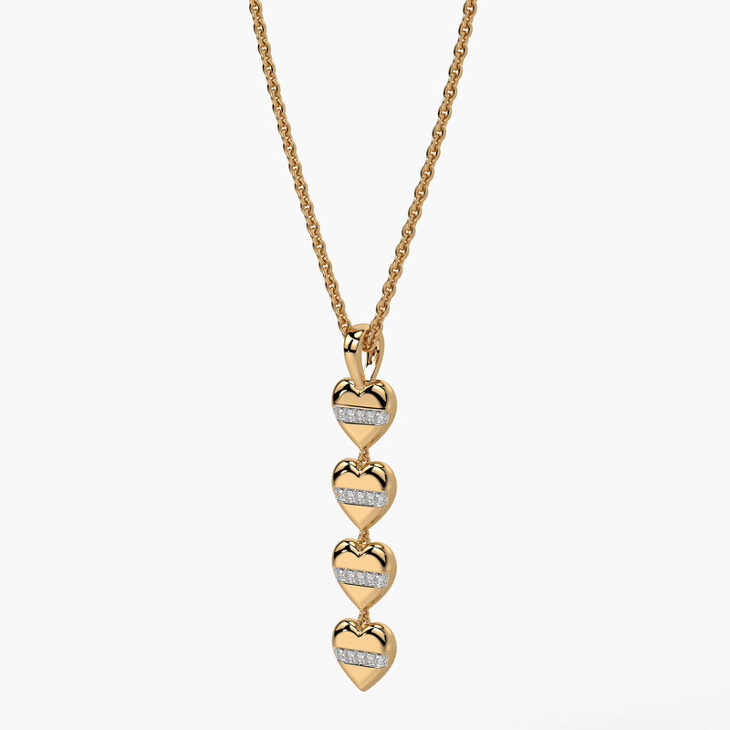 Multi Heart Diamond Pendant