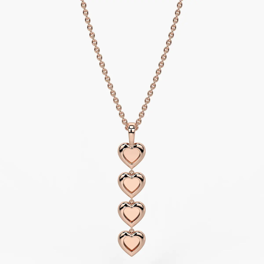 Stacked Heart Pendant