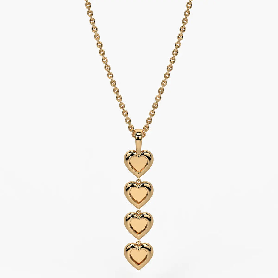 Stacked Heart Pendant