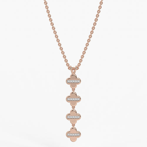 Clover Link Diamond Pendant