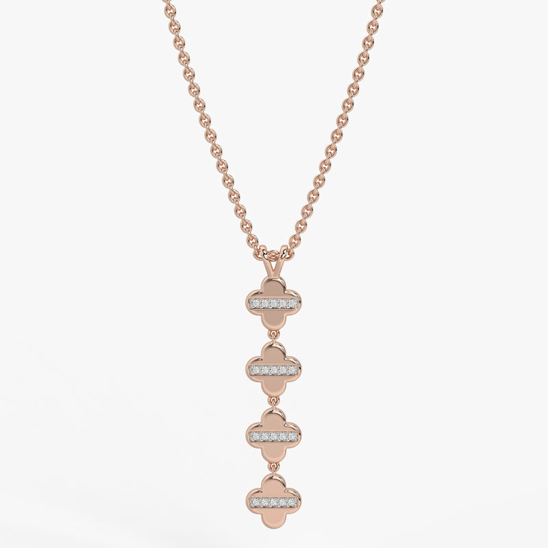 Clover Link Diamond Pendant