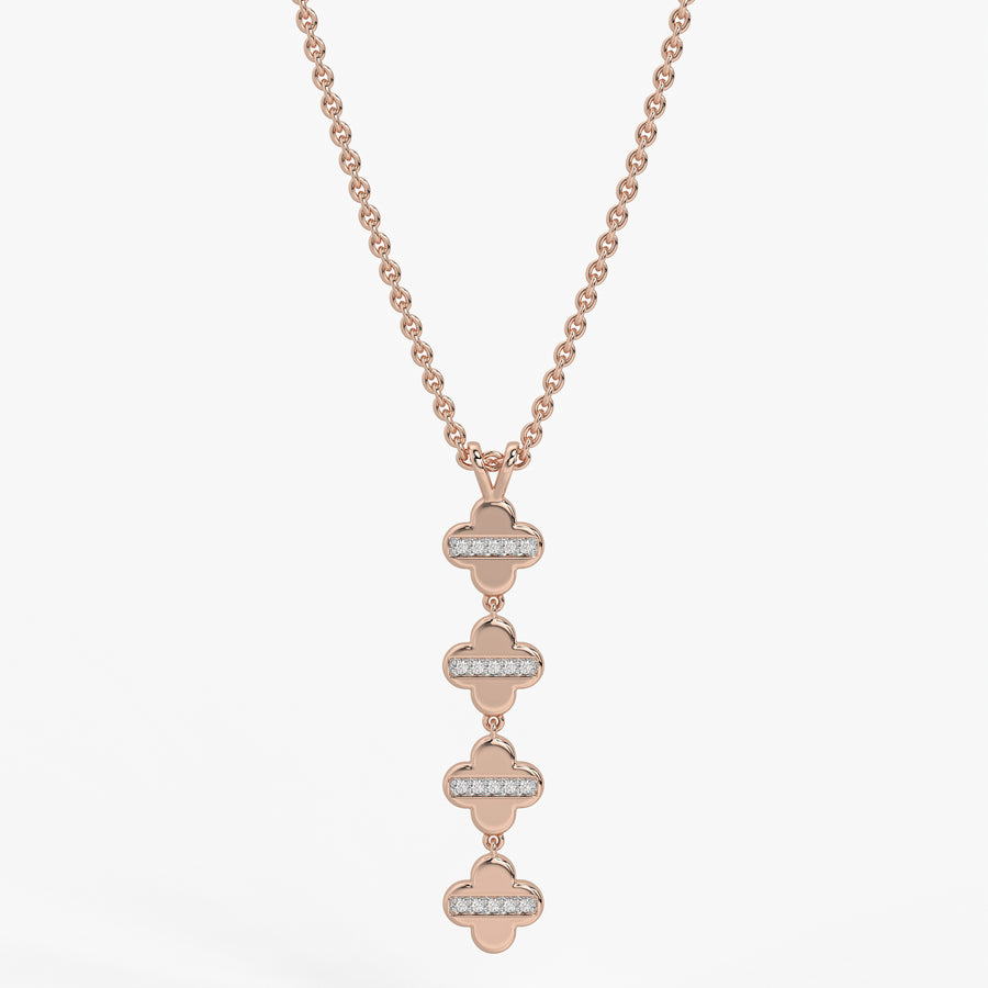 Clover Link Diamond Pendant
