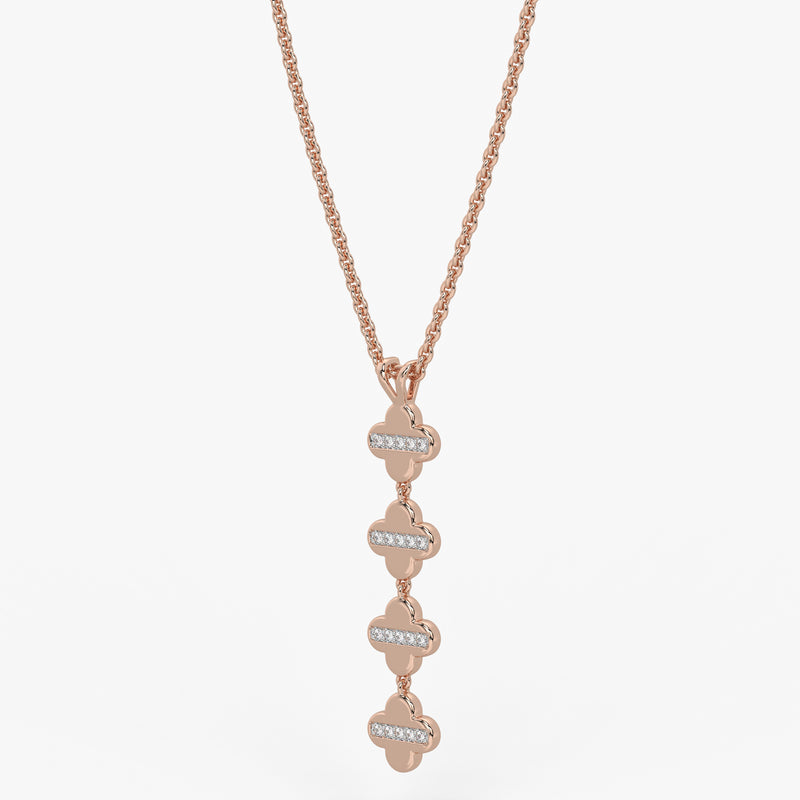 Clover Link Diamond Pendant