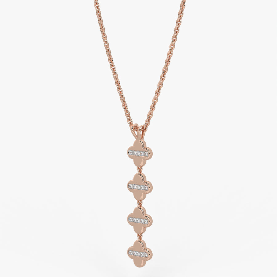 Clover Link Diamond Pendant