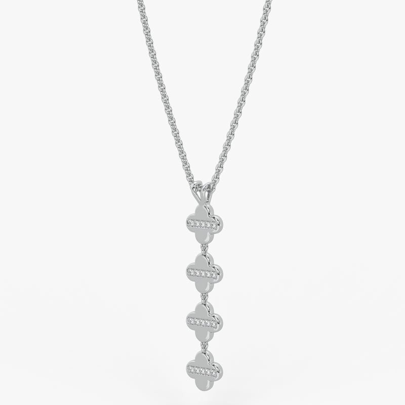 Clover Link Diamond Pendant